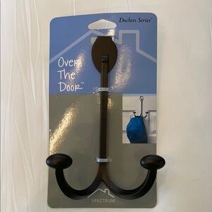 Unique Spectrum Black Double-Pronged Wall Hook